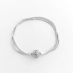 Pandora Gout Três Fios 20cm Prata Prata 925