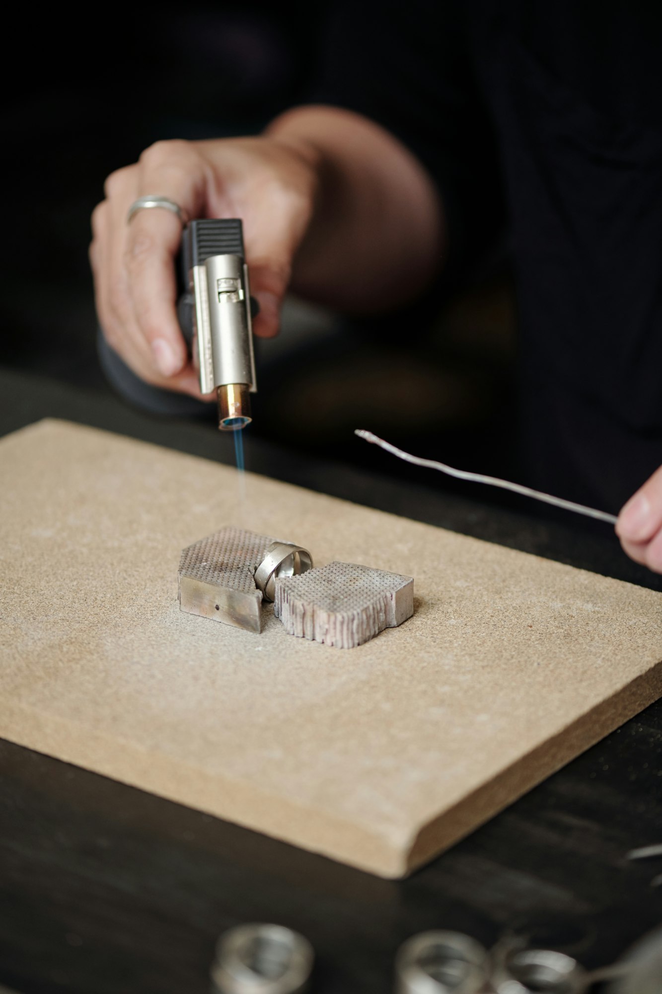Soldering Silver Ring With Torch