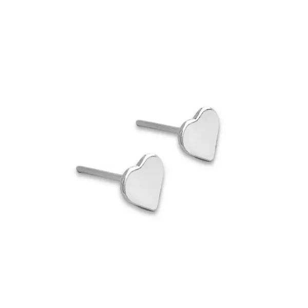 Brinco Gout Coração Chapado M Prata 925