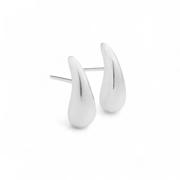 Brinco Gout Gota Liso Prata 925