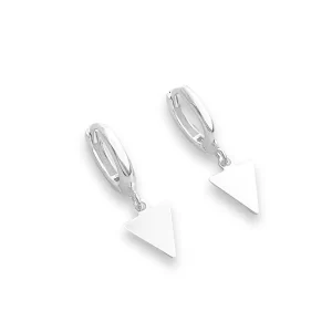 Brinco Gout Argola com Triângulo Prata 925