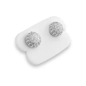 Brinco Gout Princess Cravejado com Zircônia Branca Prata 925